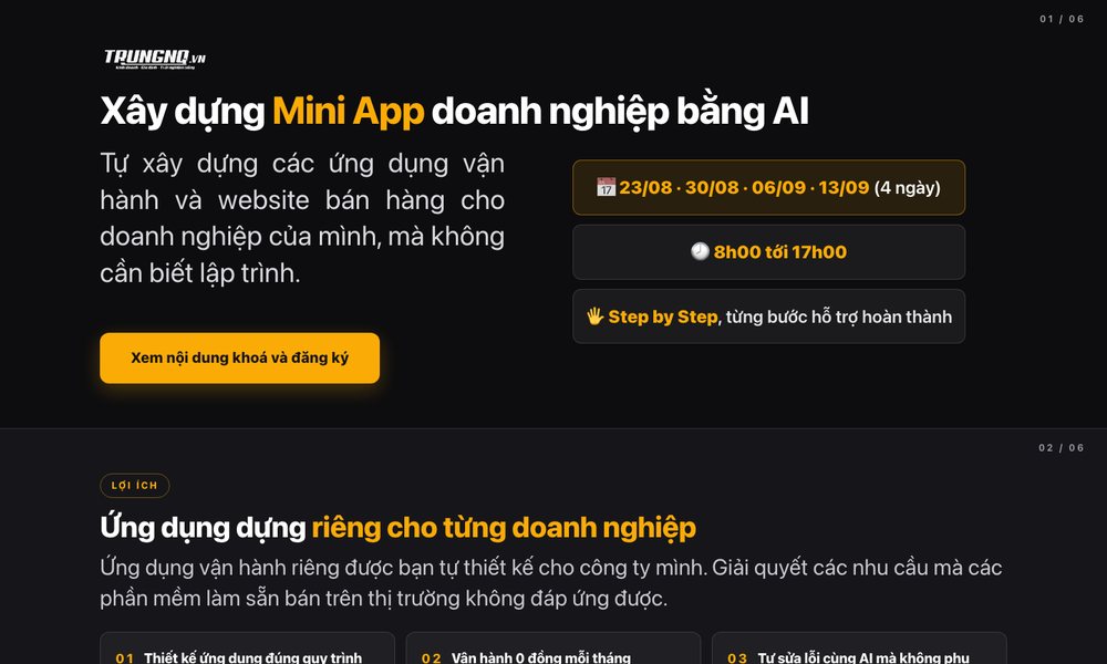 Chính trang bạn đang đọc, cũng dựng bằng AI